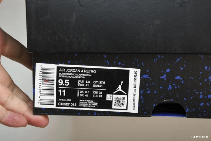 Jordan Retro Royal CT8527-018 Game 4 Black 0903
